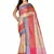 Multicolor woven cotton saree with blouse