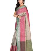 Multicolor woven cotton saree with blouse