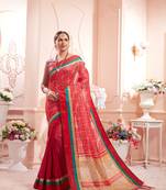 Pink manipuri silk printed   saree with   blouse