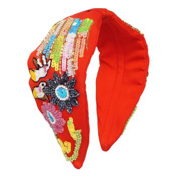 multicolor Hand Embroidered Head Band 1