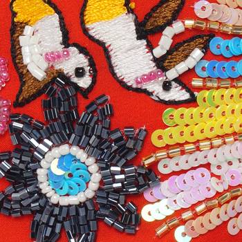 multicolor Hand Embroidered Head Band 3