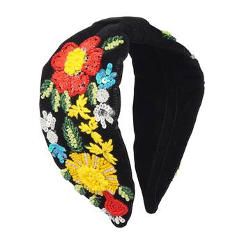 multicolor Hand Embroidered Head Band 1