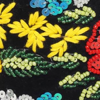 multicolor Hand Embroidered Head Band 3