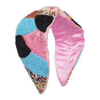 multicolor Hand Embroidered Head Band 1