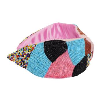 multicolor Hand Embroidered Head Band 2