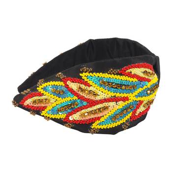 multicolor Hand Embroidered Head Band 2