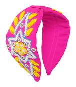 multicolor Hand Embroidered Head Band