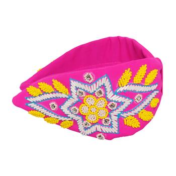 multicolor Hand Embroidered Head Band 2