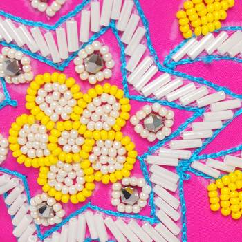 multicolor Hand Embroidered Head Band 3