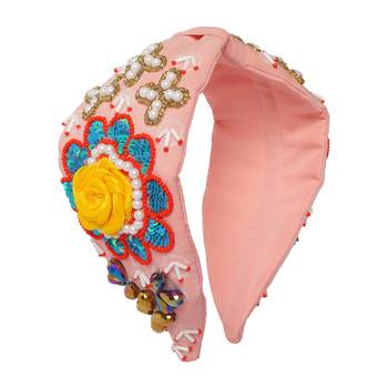 multicolor Hand Embroidered Head Band 1