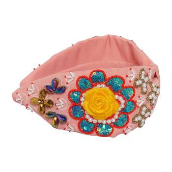 multicolor Hand Embroidered Head Band 2