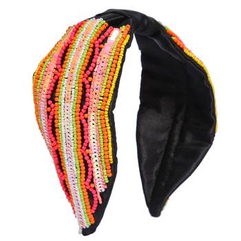 multicolor Hand Embroidered Head Band 1