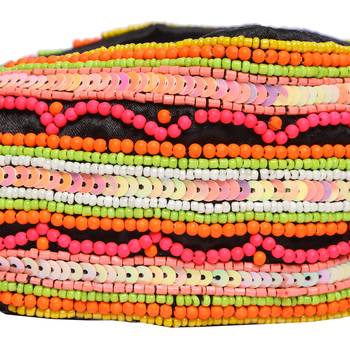 multicolor Hand Embroidered Head Band 3