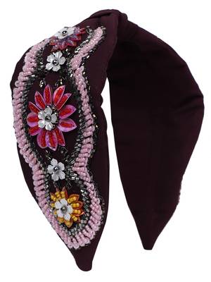 multicolor Hand Embroidered Head Band 1