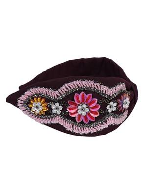 multicolor Hand Embroidered Head Band 2