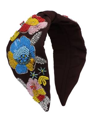 multicolor Hand Embroidered Head Band 1