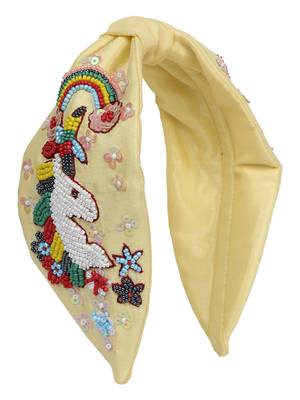 multicolor Hand Embroidered Head Band 1