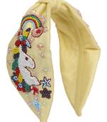 multicolor Hand Embroidered Head Band