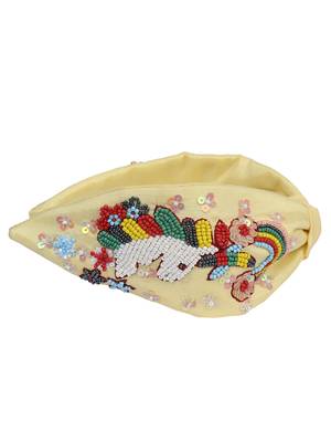 multicolor Hand Embroidered Head Band 2