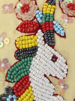 multicolor Hand Embroidered Head Band 3
