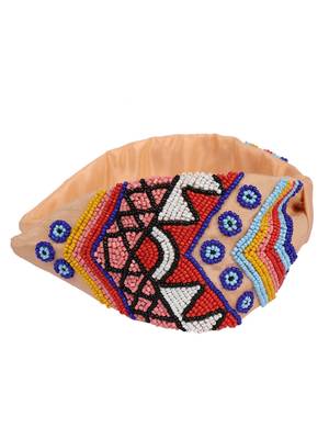 multicolor Hand Embroidered Head Band 2