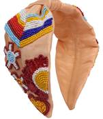 multicolor Hand Embroidered Head Band