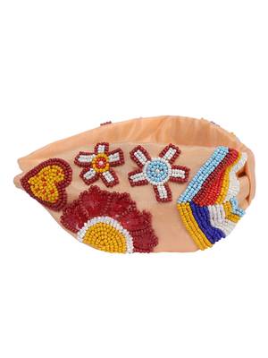 multicolor Hand Embroidered Head Band 2