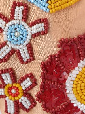 multicolor Hand Embroidered Head Band 3