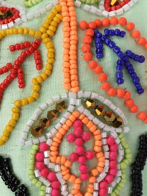 multicolor Hand Embroidered Head Band 3