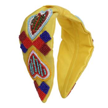 multicolor Hand Embroidered Head Band 1