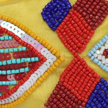 multicolor Hand Embroidered Head Band 3