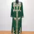 Dark Green Moroccan Kaftan With Sun-proof hijab