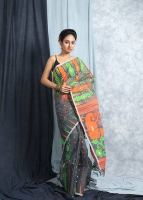 Grey And Multicolored Weaved Jmadani   1