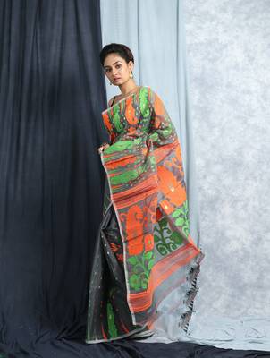 Grey And Multicolored Weaved Jmadani   4
