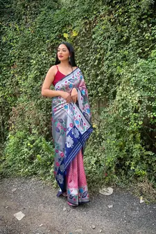 multiColor Paithani Banarasi Silk Saree