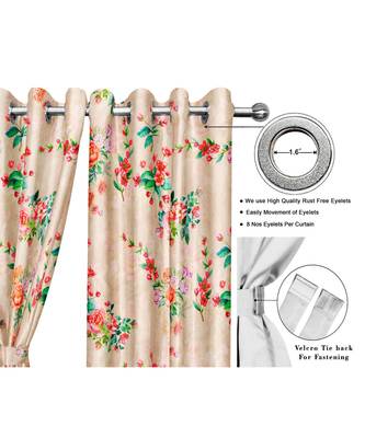 Sand Yellow Polyester Digtal Printed Curtain 1