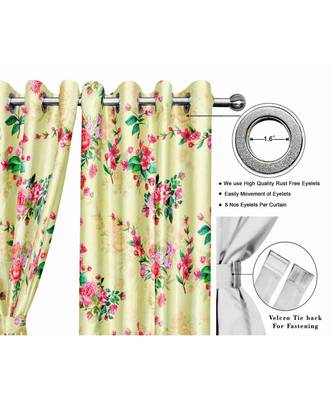 Yellow Polyester Digtal Printed Curtain 1