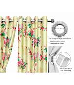 Yellow Polyester Digtal Printed Curtain