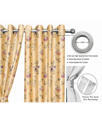 Champagne Polyester Digtal Printed Curtain 1