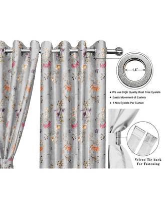 Grey Polyester Digtal Printed Curtain 1