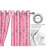 Taffy Pink Polyester Digtal Printed Curtain