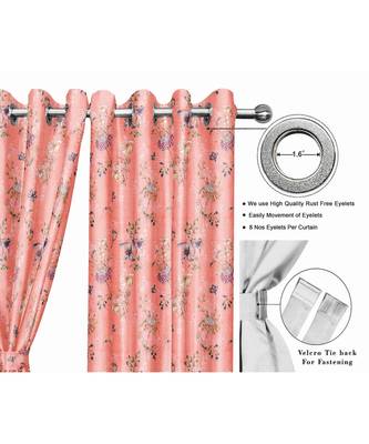 Tea Rose Polyester Digtal Printed Curtain 1