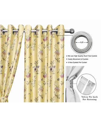 Yellow Polyester Digtal Printed Curtain 1