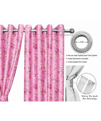 Pink Polyester Digtal Printed Curtain 1