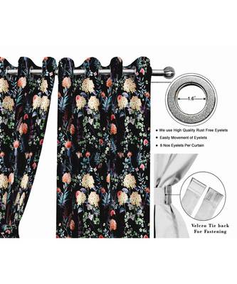 Black Polyester Digtal Printed Curtain 1