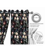 Black Polyester Digtal Printed Curtain
