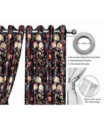 Coffee Polyester Digtal Printed Curtain 1