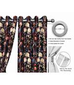 Coffee Polyester Digtal Printed Curtain