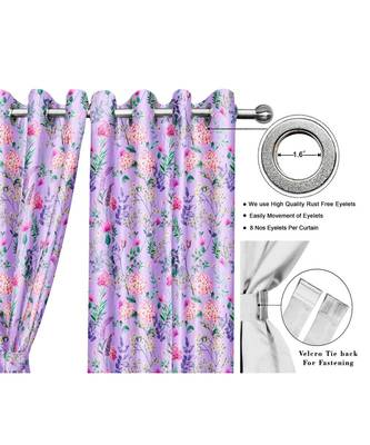 Lavender Polyester Digtal Printed Curtain 1