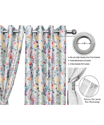 Light Grey Polyester Digtal Printed Curtain 1